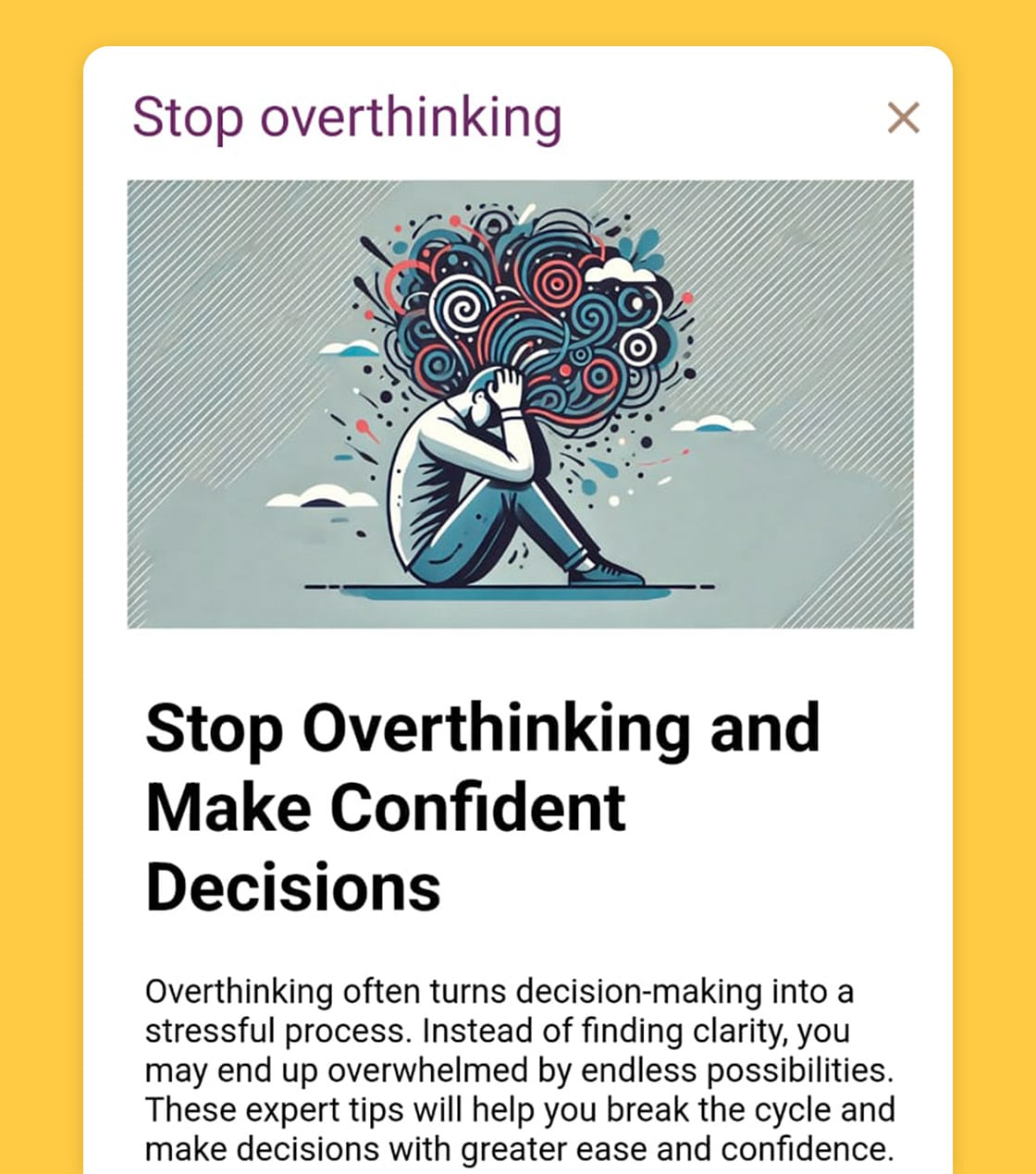 stop overthinking featured image mobile