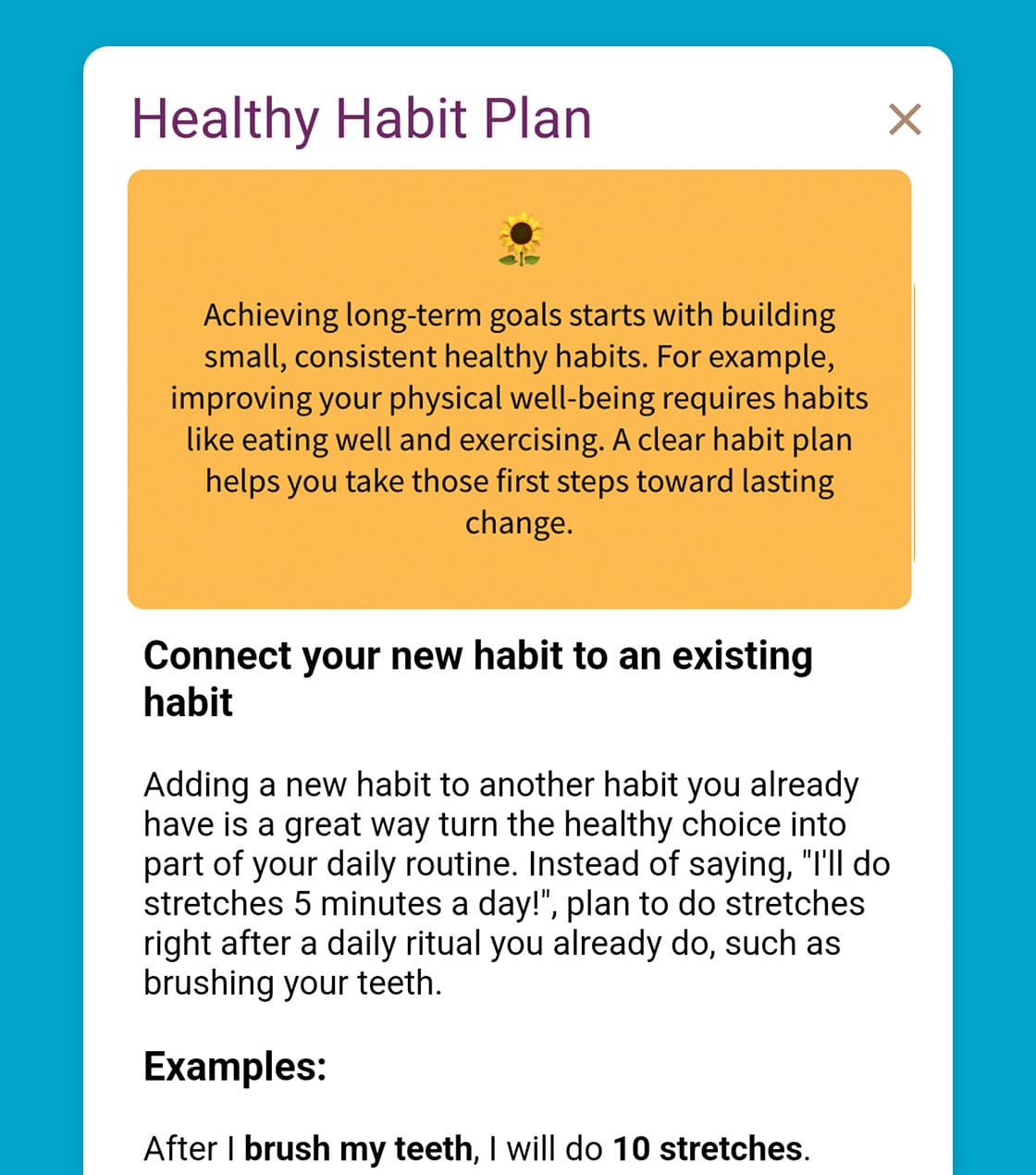 healthy habit plan featured image