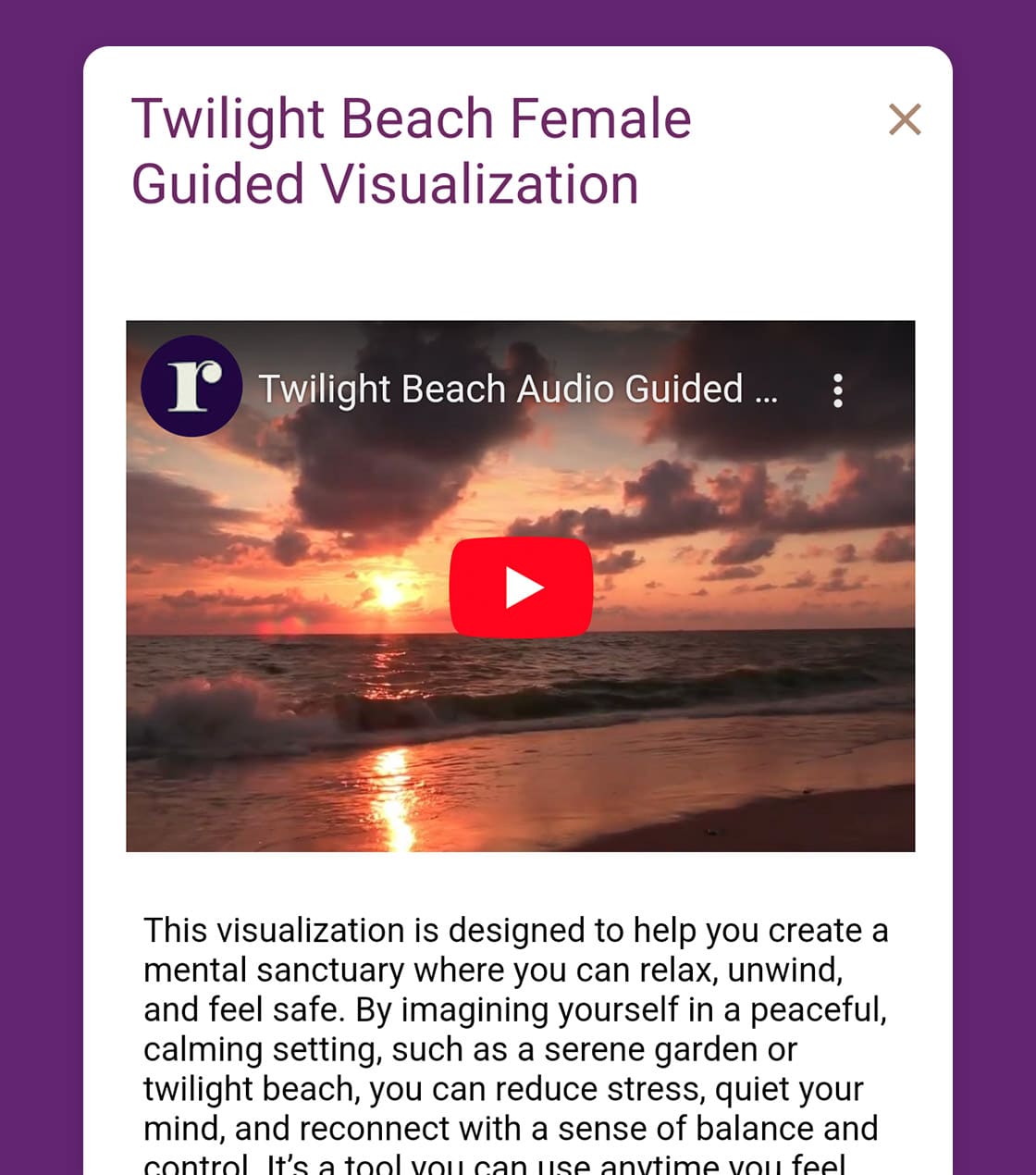 twilight beach guided visualization male voice featured image