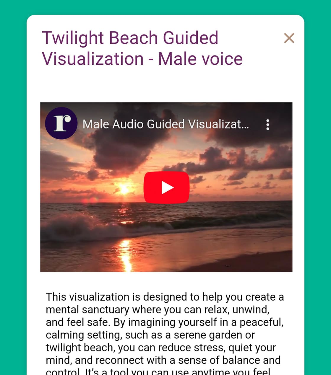 twilight beach guided visualization male voice featured image