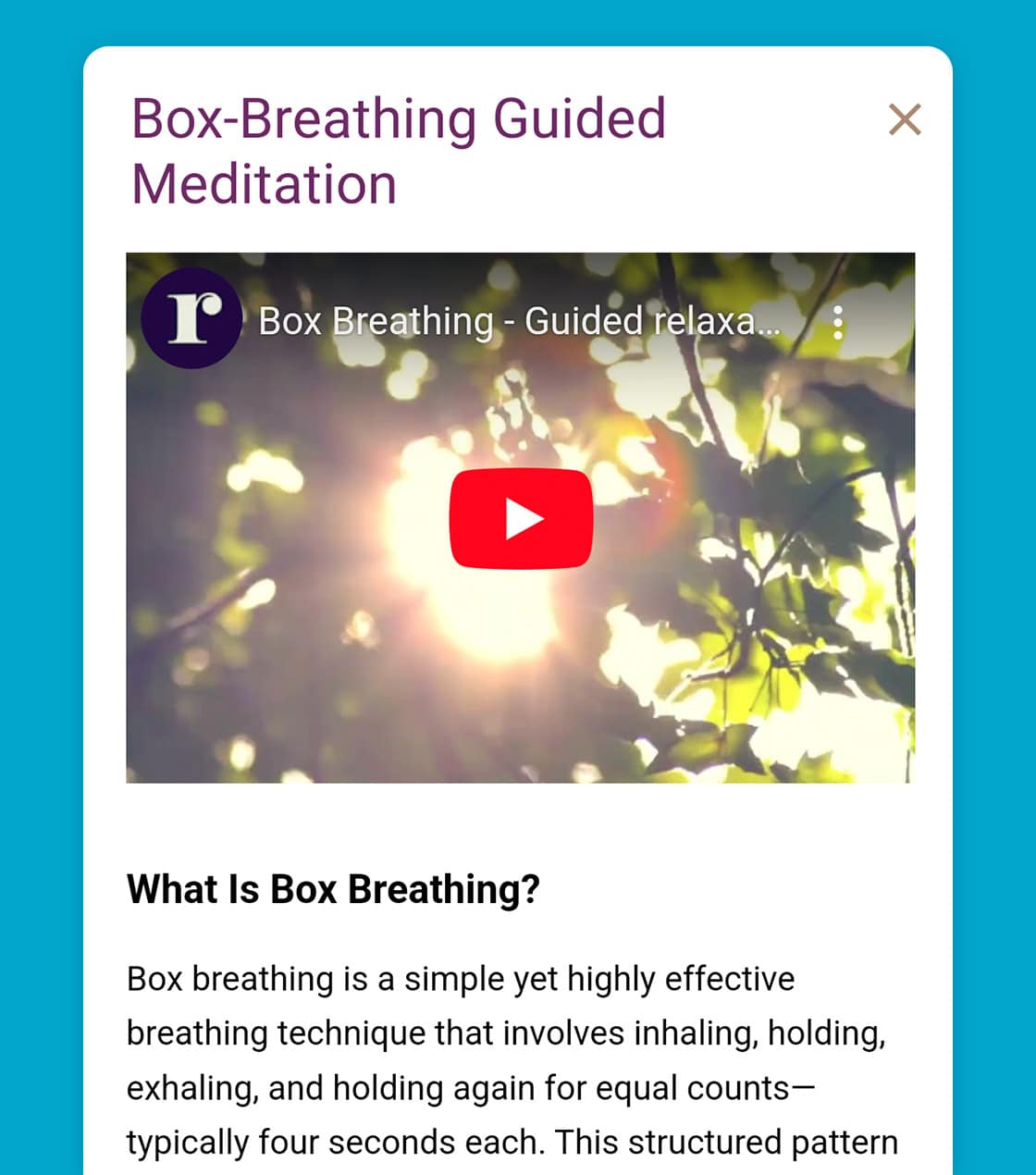 box breathing guided meditation featured image