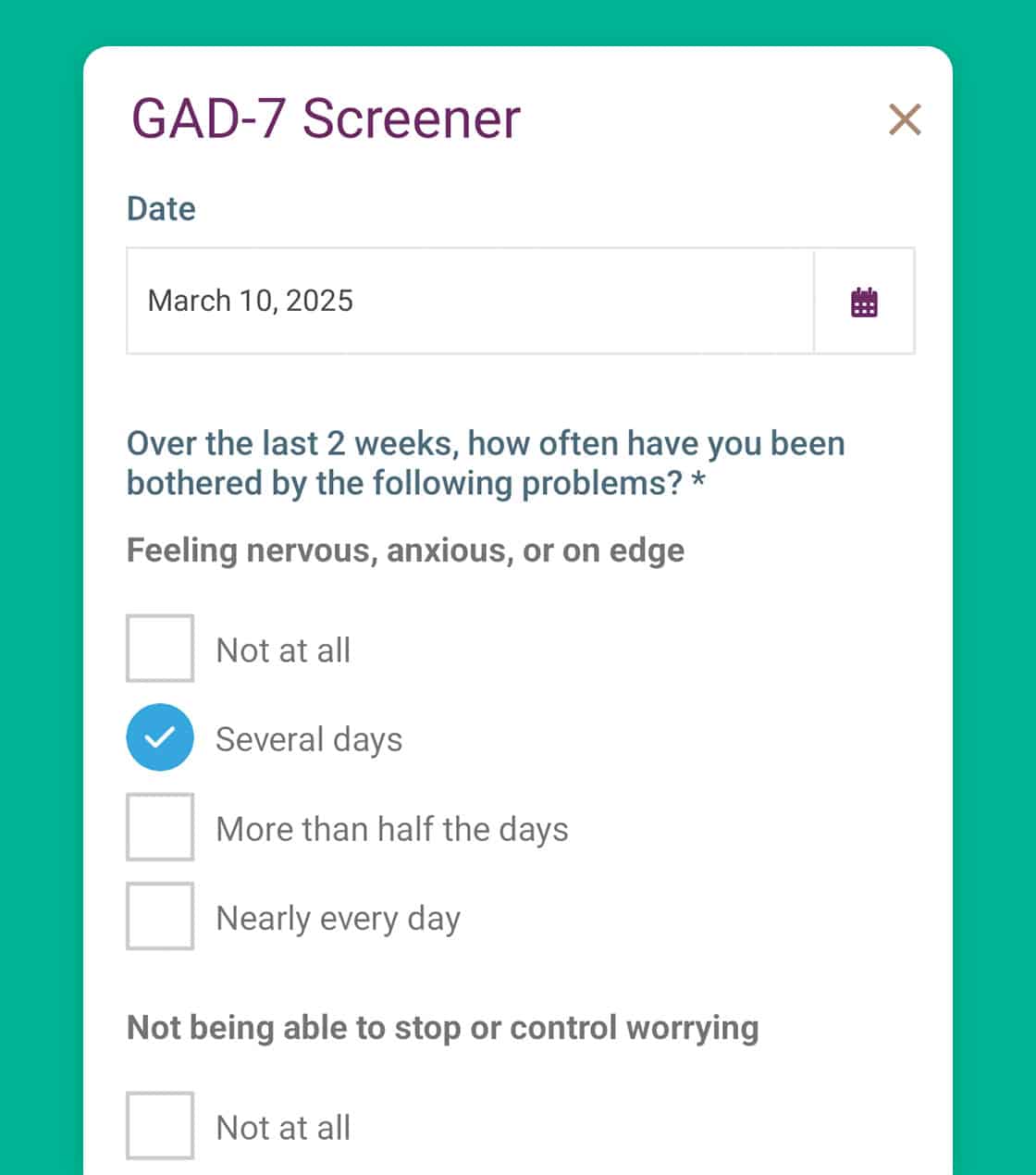 GAD7 Anxiety screener featured image