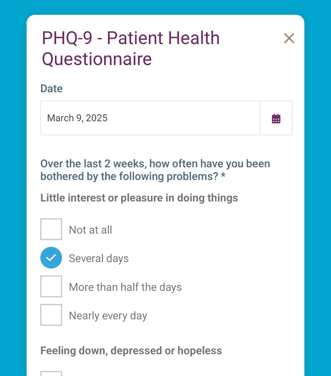 PHQ-9 health questionnaire depression screener featured image